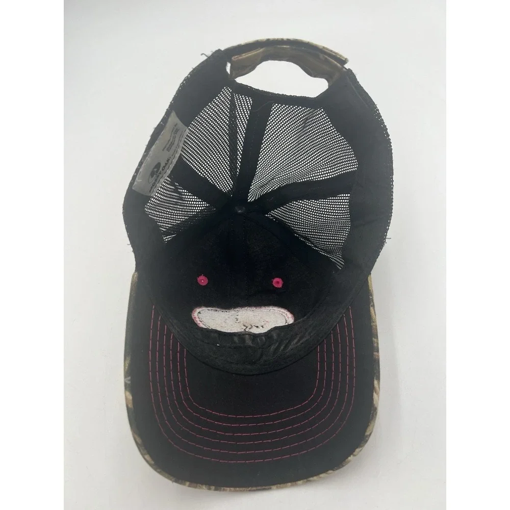 Mossy Oak Pink Camo Mesh Trucker Hat Adjustable Hunting Cap Women's